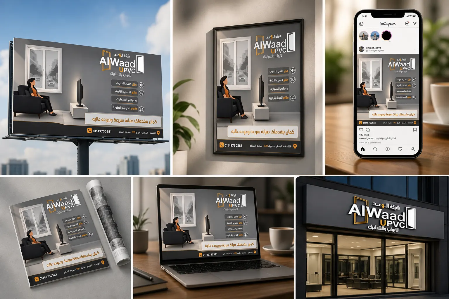 ALWAAD UPVC — هوية تجارية — القاهرة